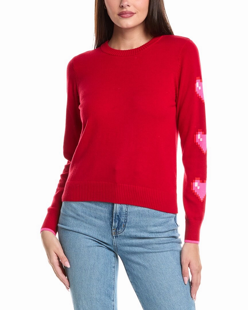 WISPR Heart Sleeve Silk-Blend Sweater Multi Panel Construction