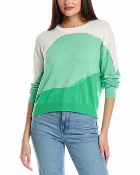 Flexible Drop Shoulder Versatile Knit WISPR Riley Wave Silk-Blend Sweater