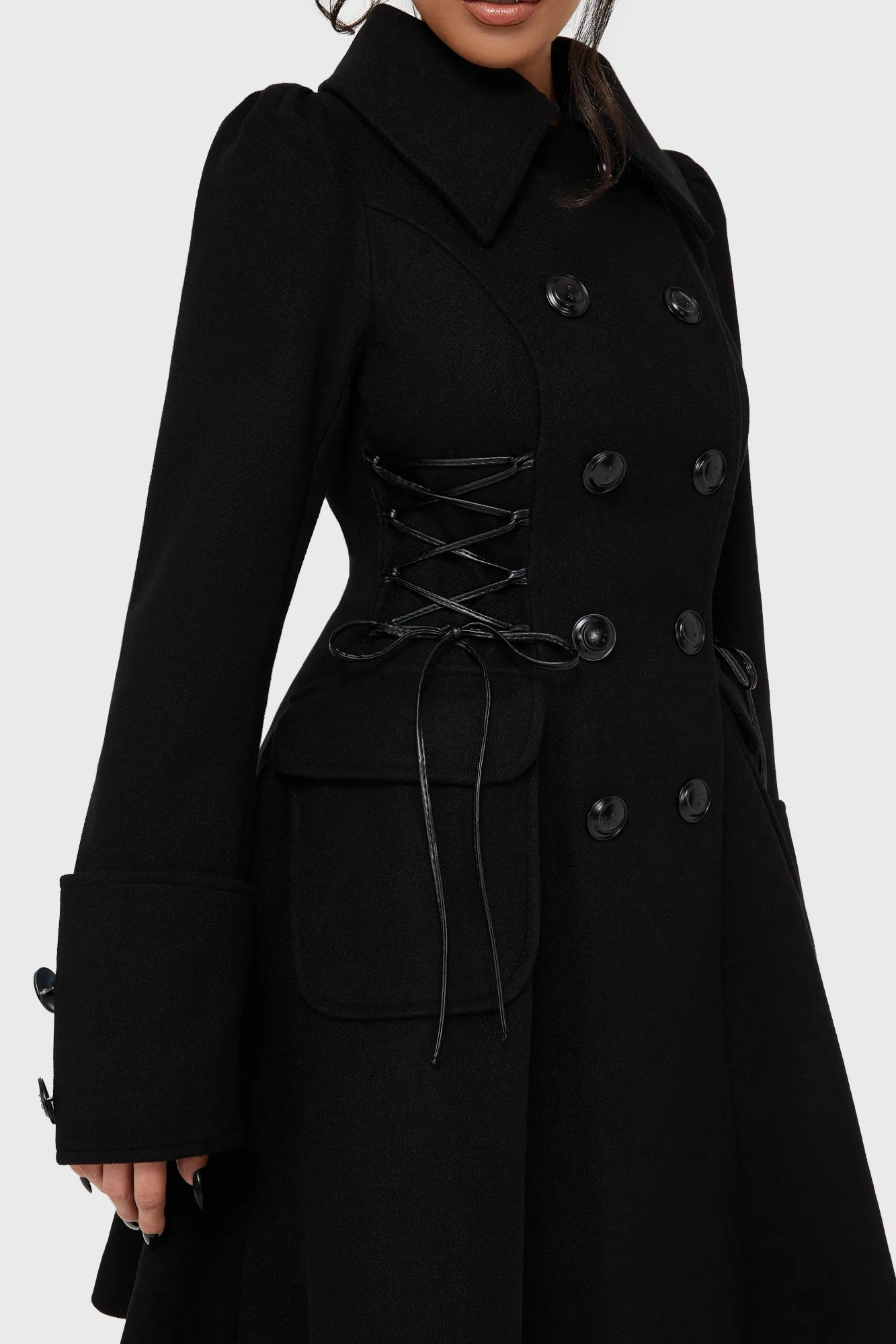 Woeful Coat Flexible Armholes Reinforced Hems