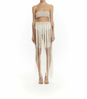 Minimal Design Airy Comfort Women's Adele Long Skirt In Off White