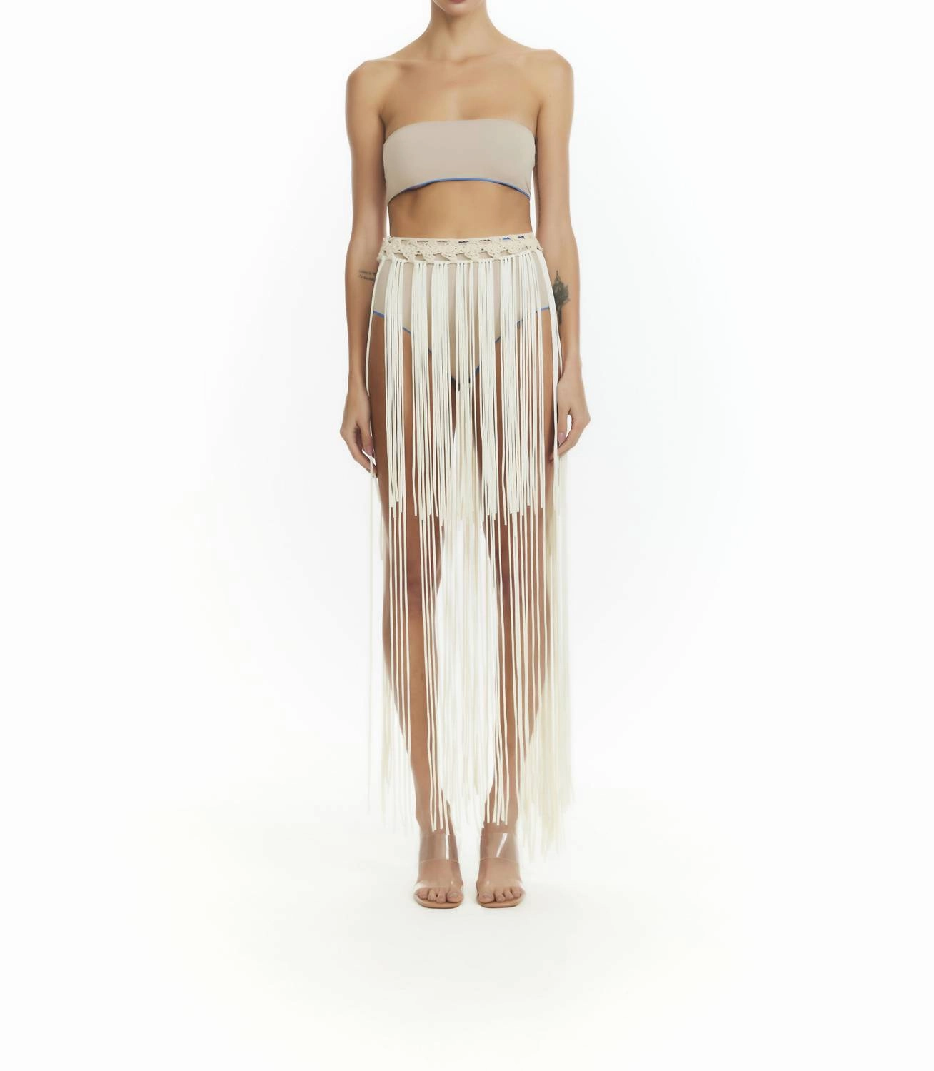 Minimal Design Airy Comfort Women's Adele Long Skirt In Off White