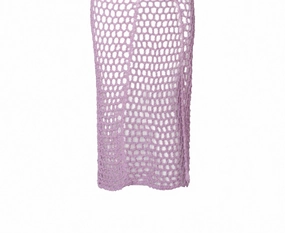 Women's Alessia Long Crochet Skirt In Lilac Modern Cut Eco conscious
