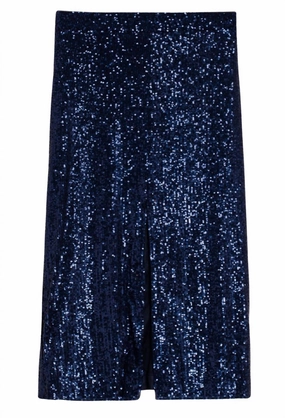 Women's Alyona Skirt In Navy Sequins Shopping Trip