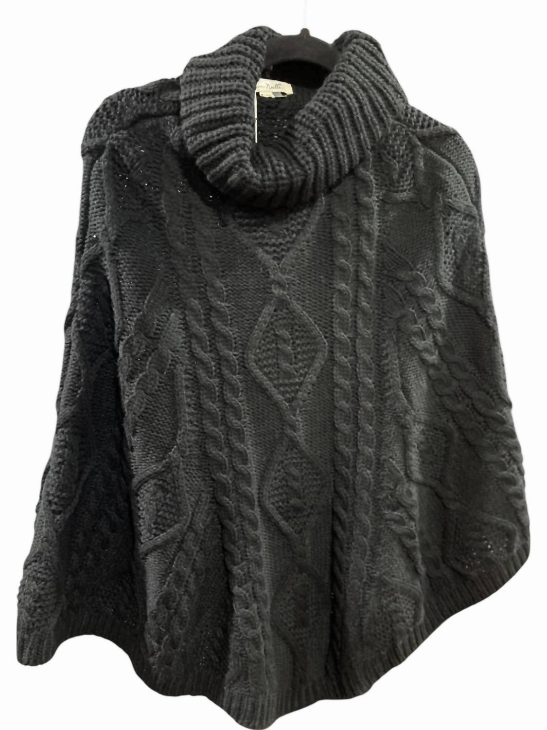 Soft Touch Women's Campfire Cape Poncho In Black