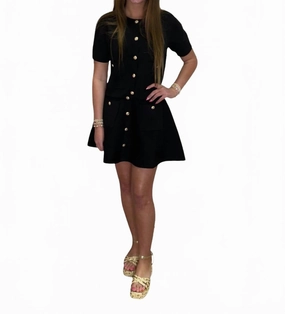 Roll Up Hem high contrast Women's Cardigan Skirt Set In Black