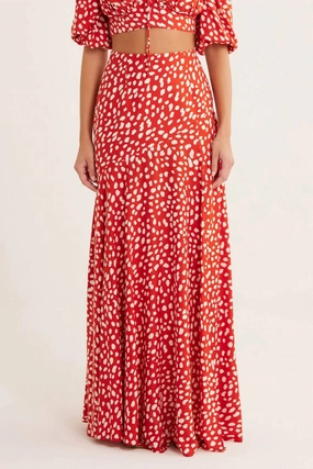Photoshoot Ready Graceful Look Women's Catalina Skirt In Rust