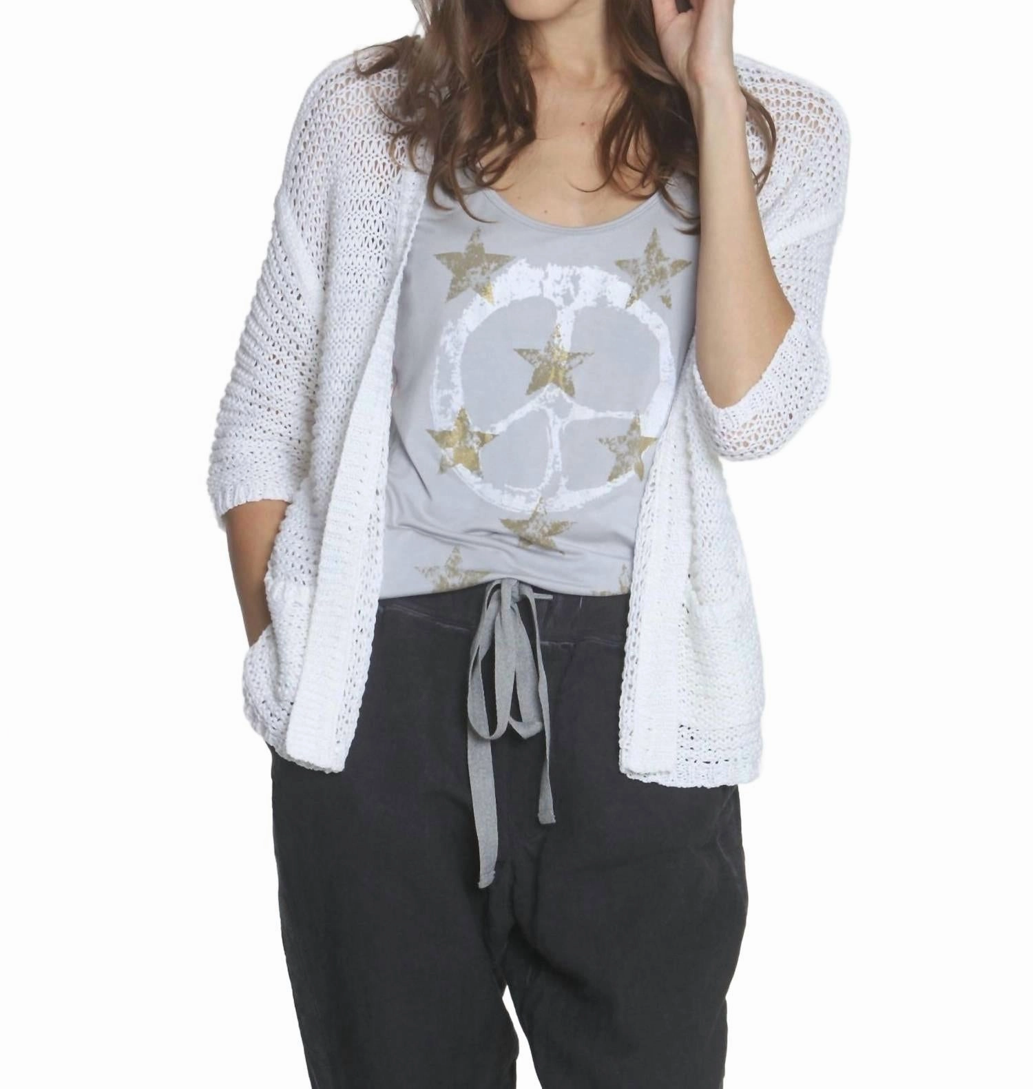 Sophisticated Comfort Women's Charlotte Cardigan In White