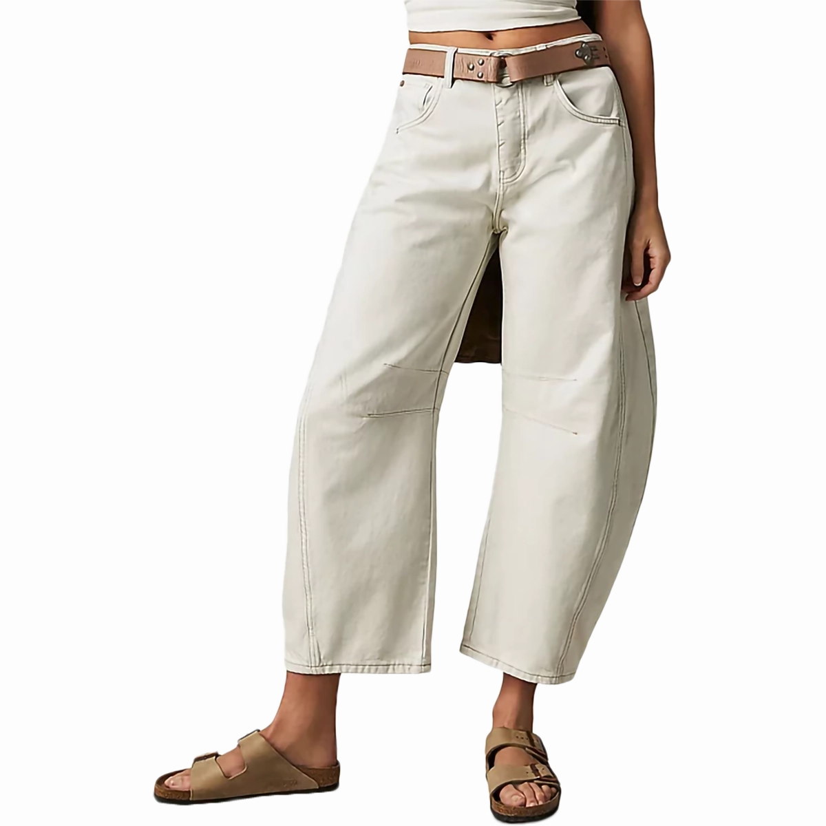 AntiStaticFinish All Purpose Wear Women's Good Luck Mid Rise Barrel Jeans