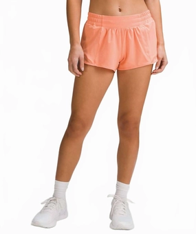 Women's Hotty Hot Low Rise Short In Coral Cool Basic entertainment industry