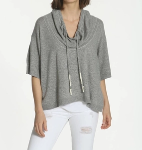 Women's Luxe Yoga Funnel Sweater In Grey Timeless Fashion