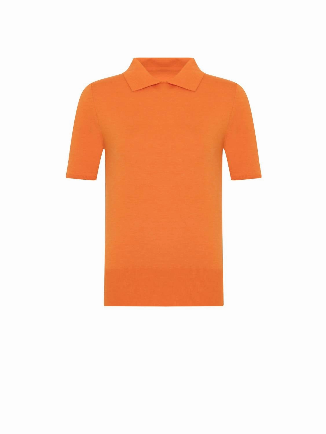 Women's Nomia Polo Sweater In Orange Timeless Knitwear