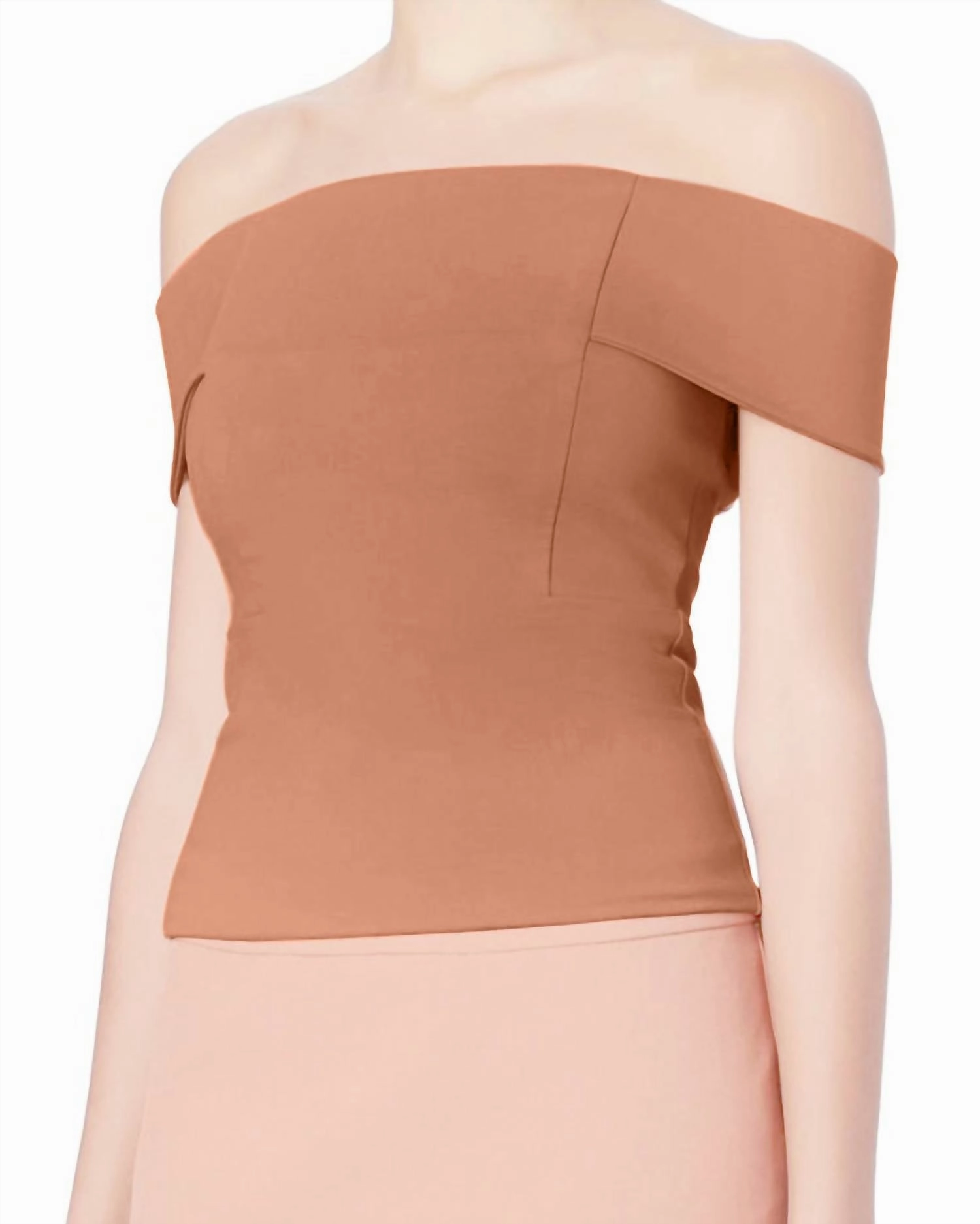 Women's Nude Off-Shoulder Top Knitted Comfort