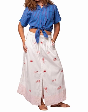 Women's Picnic Perfect Skirt In Cream Pull On Style Clean Mood