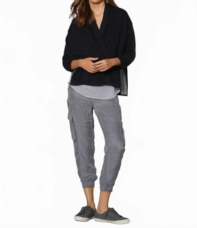 Women's Poolside Pullover Top In Navy/thunder Easy Fit