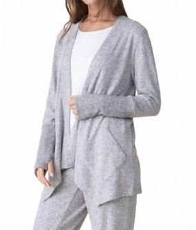 Women's Reset Cardigan In Grey Anti Snag Threadwork