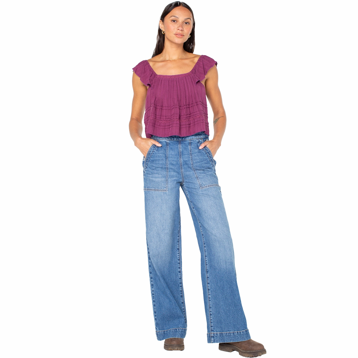 Ergonomic Cut Tear Resistant Women's Sea Plume Denim