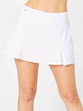 Women's Skirt With Shorts In White Fun Colors