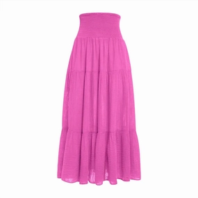 Chafe Resistant Women's Smock Maxi Skirt Gauze In Cotton Candy