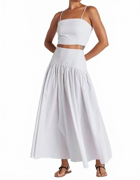 Crisscross Back Women's Sorrento Maxi Skirt In Pinstripe