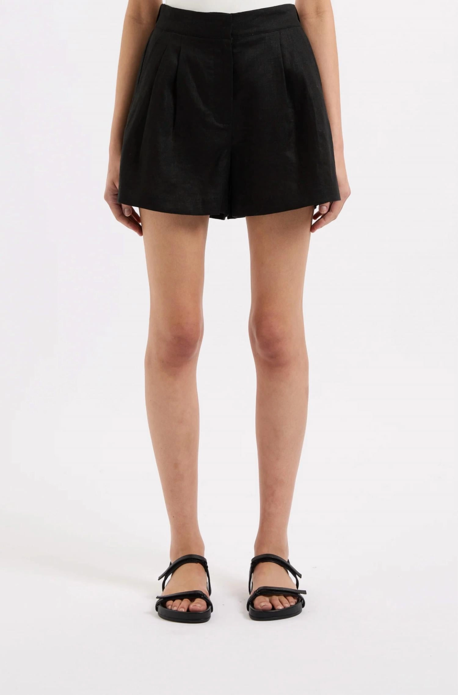 Preppy look Effortless Wear Women's Thilda Tailored Short In Black