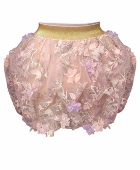 Vibrant Flow Artistic Influence Women's Vogue Puff Skirt In Champagne