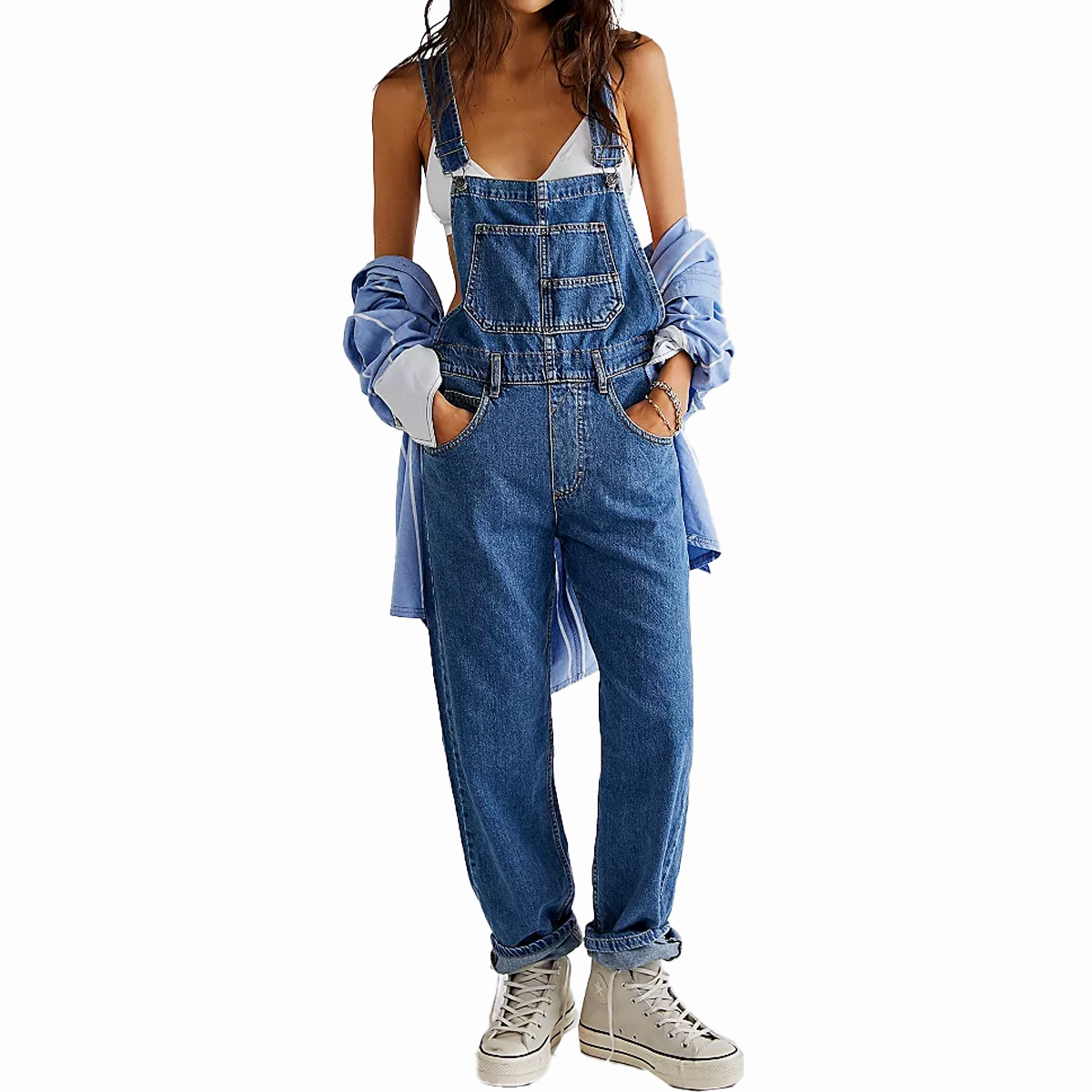 NonSlipGrip Sport Comfort Fit Women's Ziggy Denim Overall