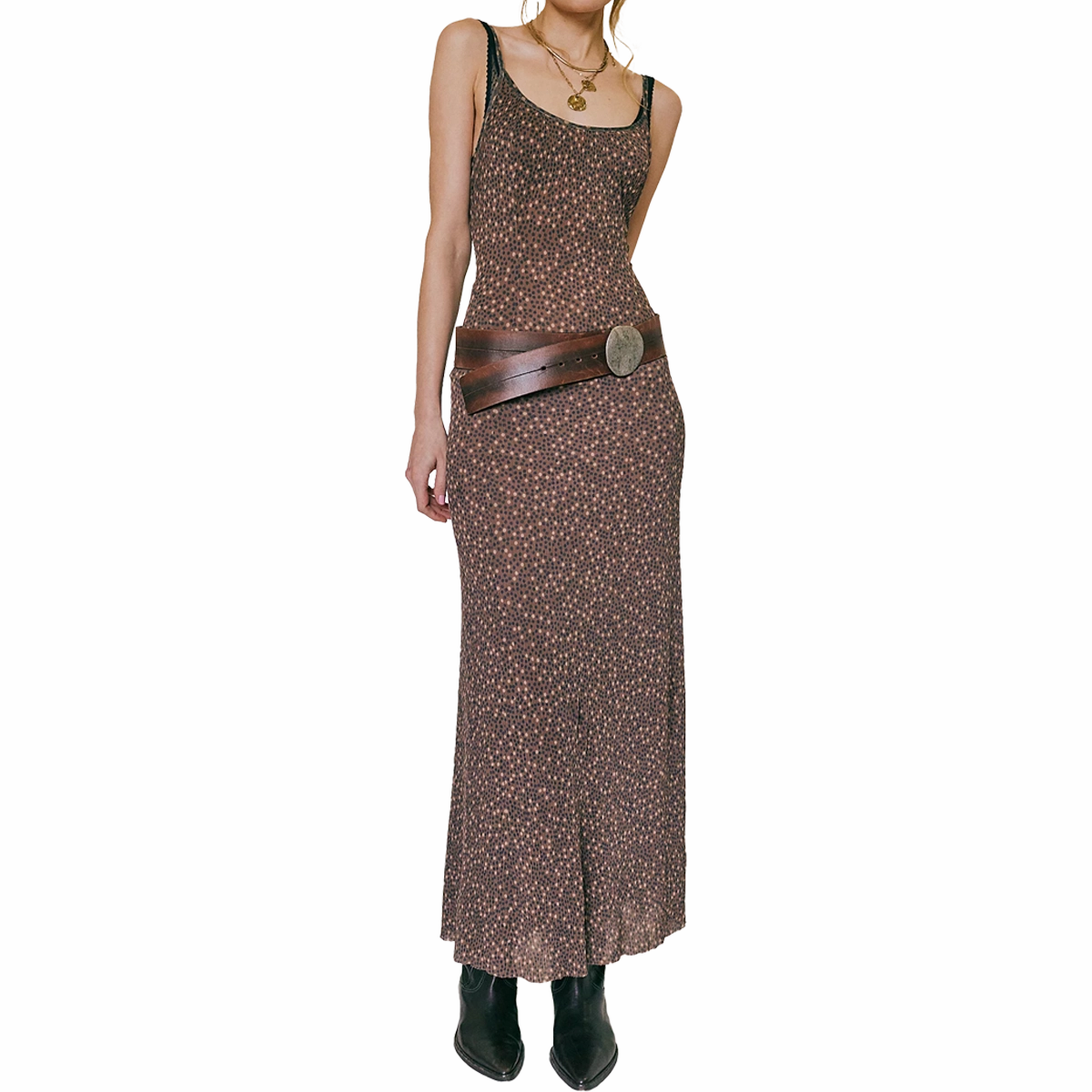 Trendy Layering Padded hips Women's Zoey Printed Maxi