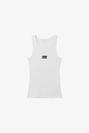 Womens Ribbed Singlet | White Basic Wardrobe Piece