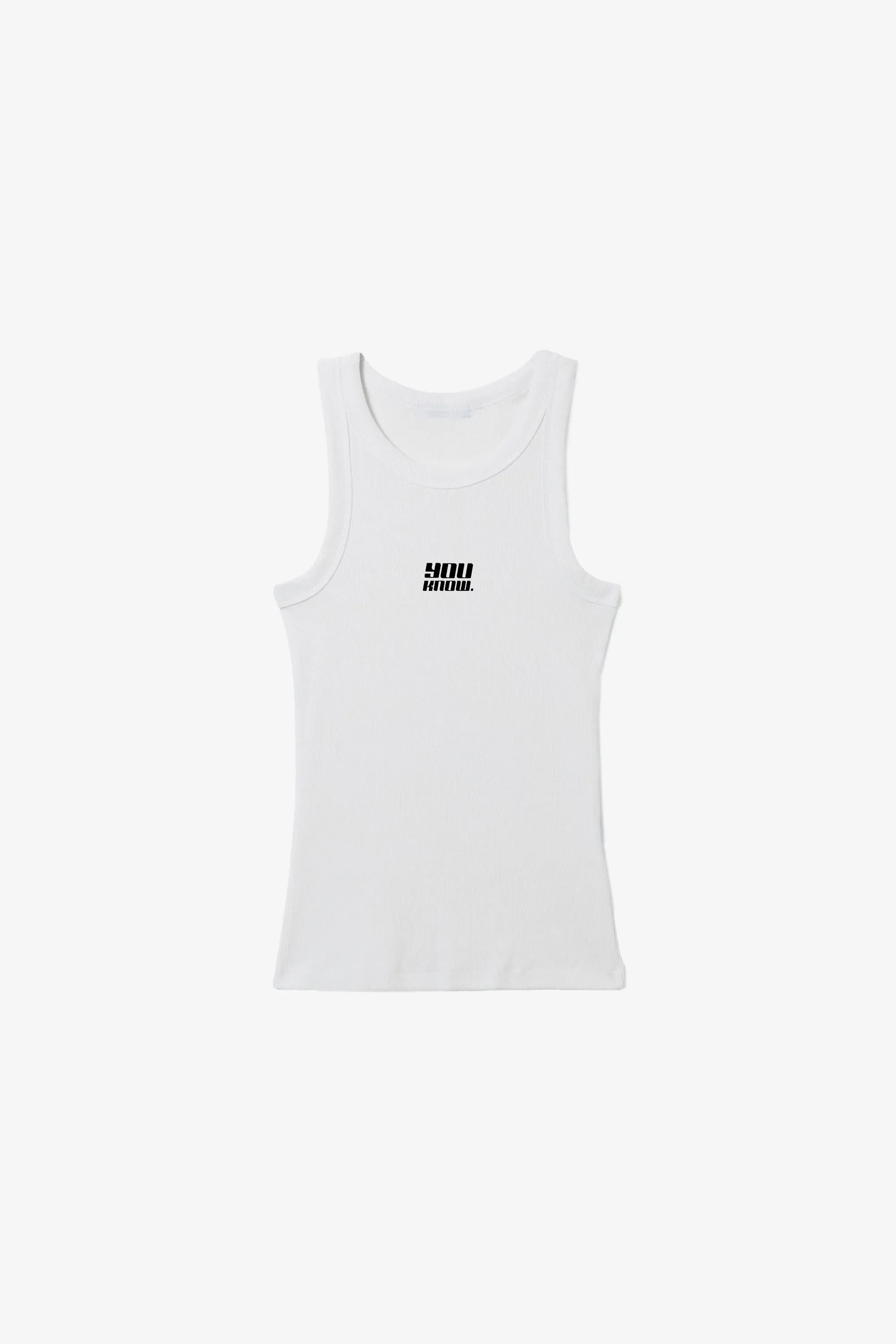 Womens Ribbed Singlet | White Holiday Wear Anti Perspiration Lining