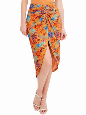 Affordable Fashion Versatile Outfit Womens Below Knee Floral Print High-Low