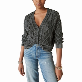 Perfect Knitwear Winter Ready Wear Womens Button Cable Knit Cardigan Sweater