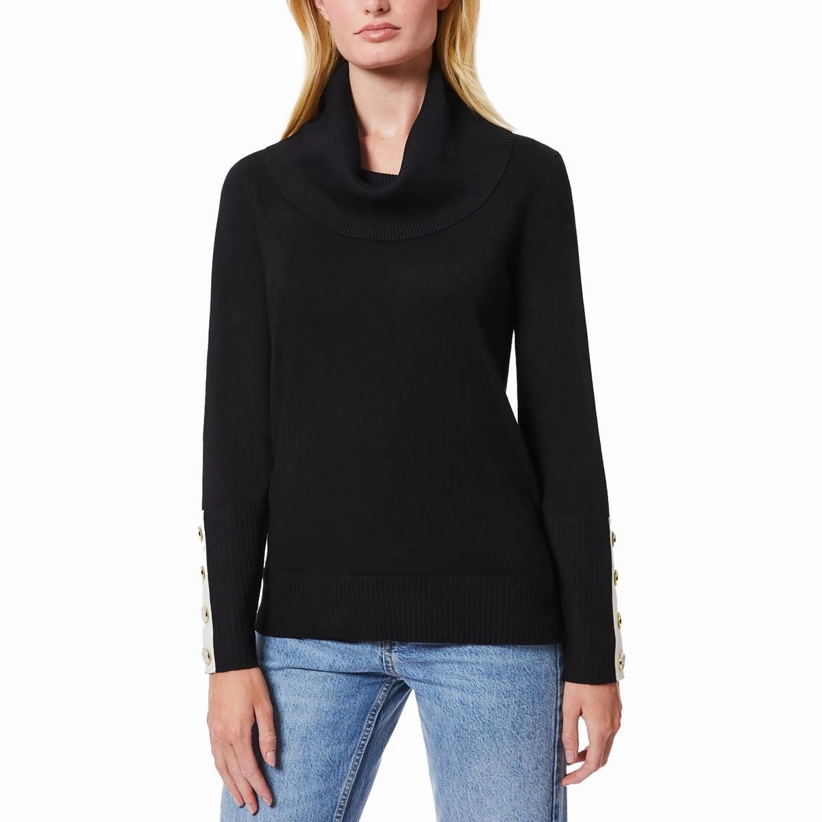 Elegant Comfort Cold-Weather Essential Womens Button Viscose Pullover Sweater