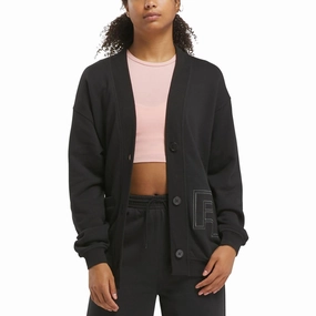Chilly Weather Wear Bio Based Textile Innovation Womens Logo Long Sleeve Cardigan Sweater