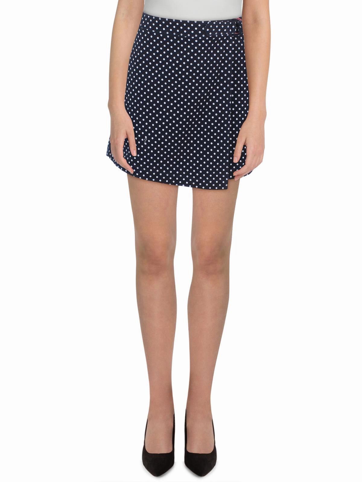 Womens Polka Dot Mini Skort High Rise Bold Cut
