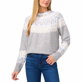 Long Lasting Elasticity Premium Comfort Womens Printed Acrylic Mock Turtleneck Sweater