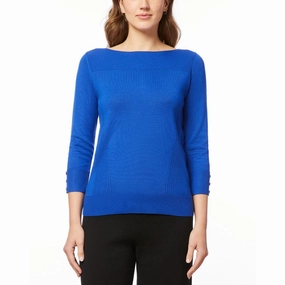 Womens Ribbed Knit Pullover Sweater Relaxed Knit