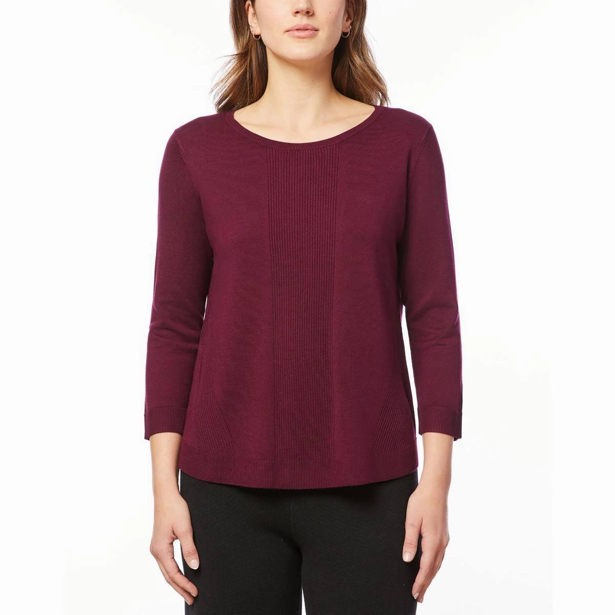 Timeless Appeal Womens Ribbed Knit Pullover Sweater