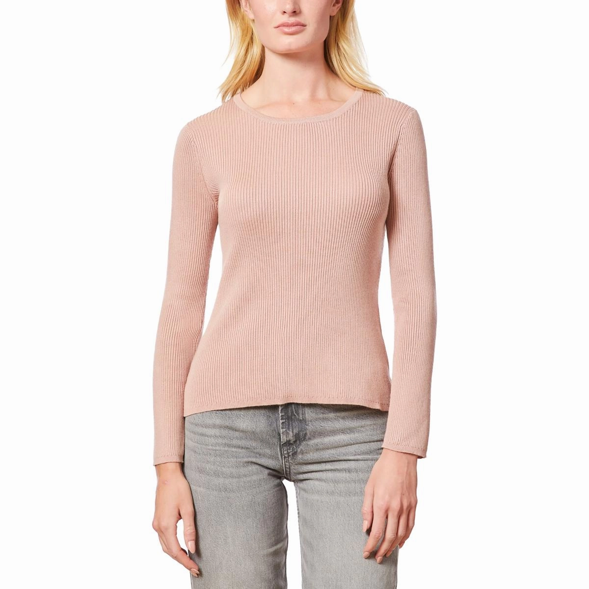 Seasonal Must-Have Smart Style Womens Ribbed Scoop Neck Pullover Sweater