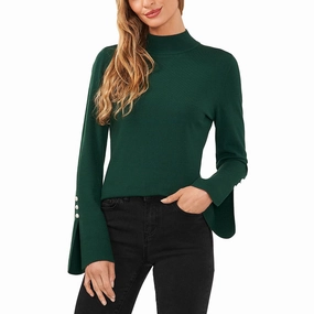 Odor Resistant Material Winter Ready Outfit Womens Ribbed Trim  Viscose Pullover Sweater