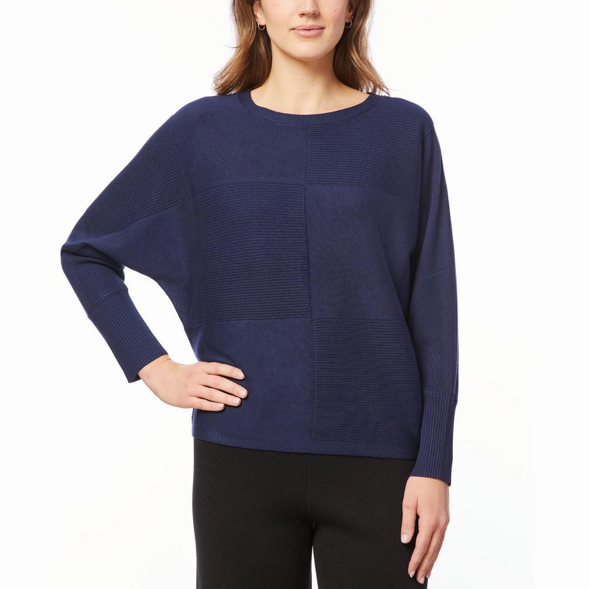 Womens Ribbed Viscose V-Neck Sweater premium fabric Hygroscopic Fiber Blend