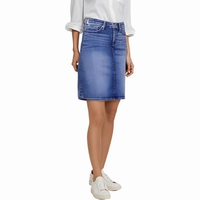 Artisanal Craft Flexible Motion Womens Short Denim Skirt