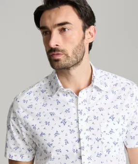 No Chafe Edging Day-To-Night Wear Stretch Cotton Short-Sleeve Ward Shirt