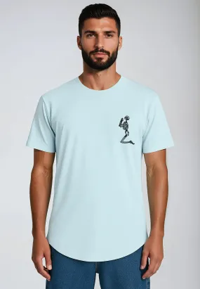 Comfortable Style Stylish and Cozy ESSENTIAL BIG SKELETON PALE BLUE T-SHIRT
