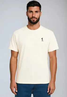 Soft and durable Fashion Outfit ESSENTIAL ROLLED CUFF T-SHIRT OFF WHITE