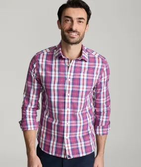 Wrinkle-Free Rafferty Shirt UV Protection Checkered Print