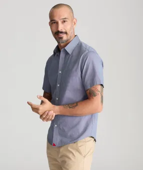 Wrinkle-Free Short-Sleeve Petrus Shirt Double Stitched Hems