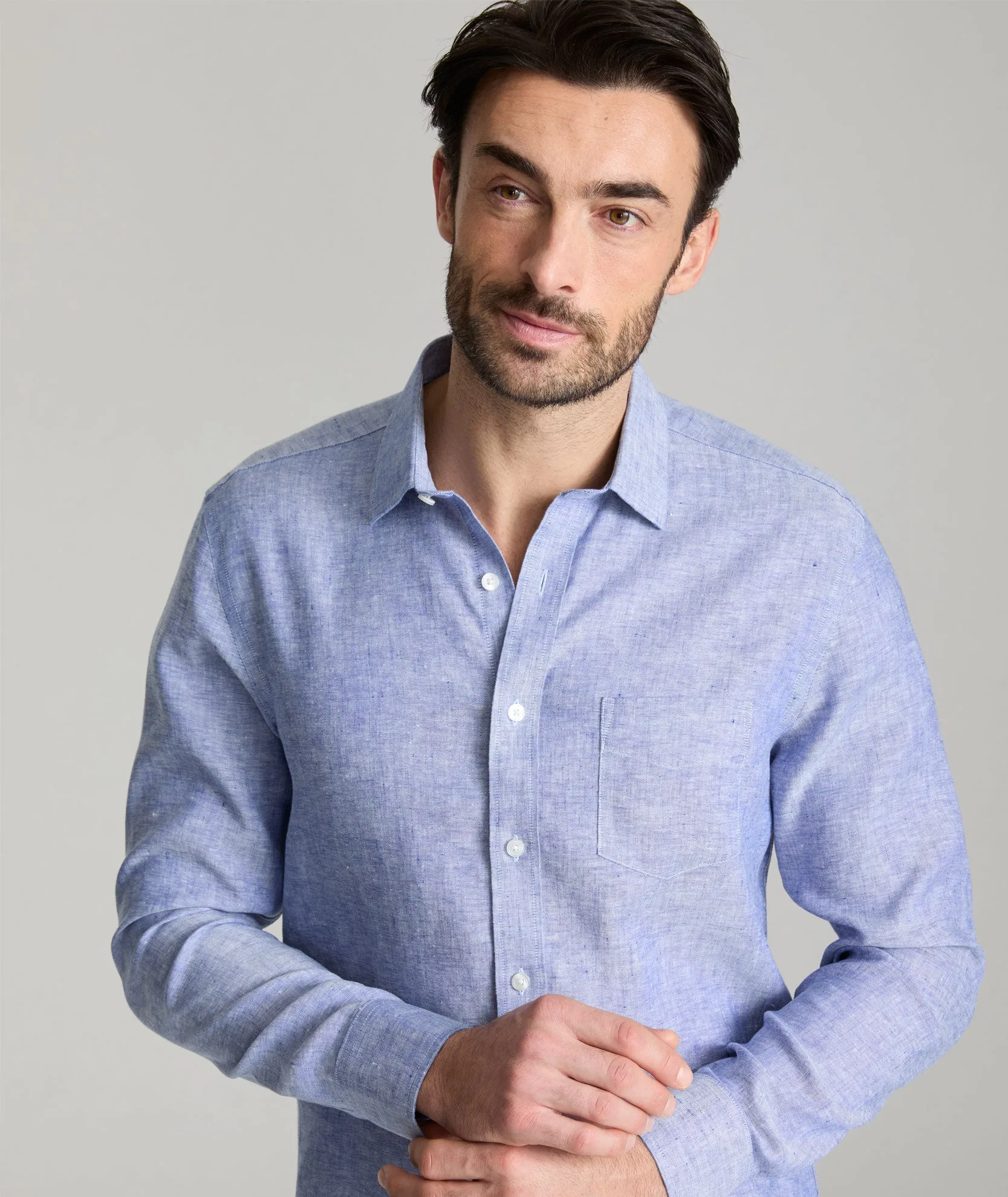 Wrinkle-Resistant Linen Vin Santo Shirt Wardrobe Staple Beach Wear