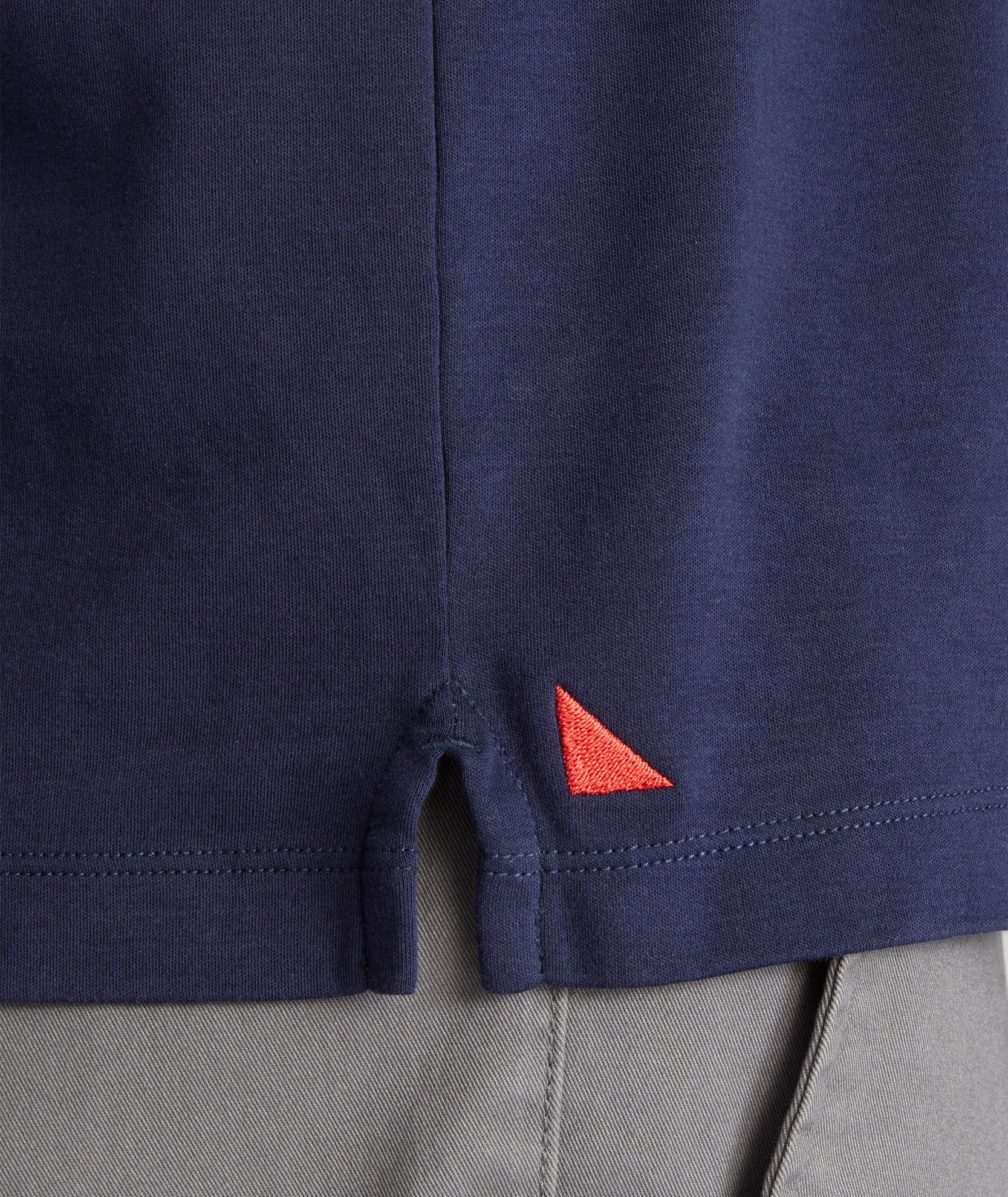 Garment Washed Finish Wrinkle-Free Damaschino Long-Sleeve Polo
