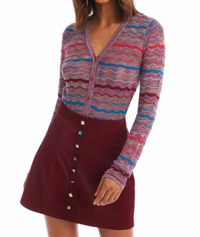 Colleen Long Sleeve Cardigan In Jewel Box Smart Layers