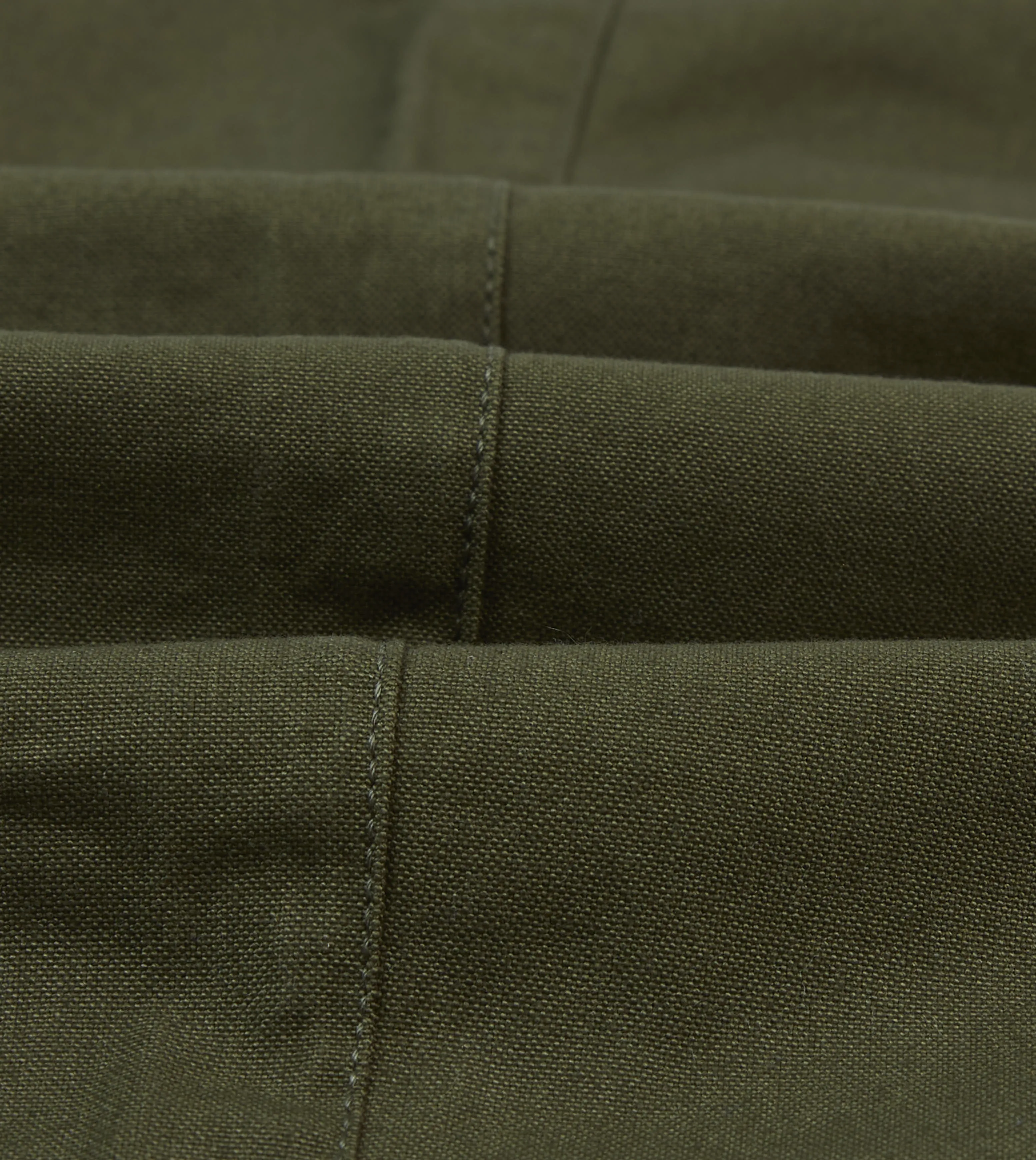 Classic Fit St. JOHN by Drake's Olive Cotton Fatigue Trouser
